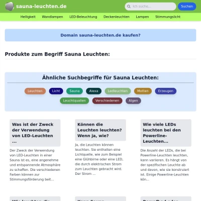 Screenshot sauna-leuchten.de