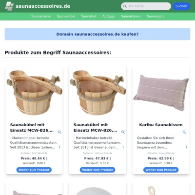 Screenshot saunaaccessoires.de