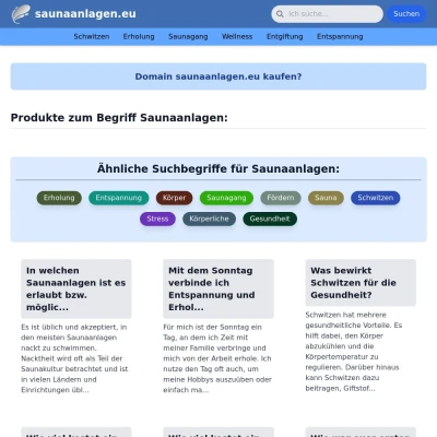 Screenshot saunaanlagen.eu