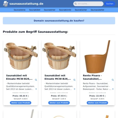 Screenshot saunaausstattung.de