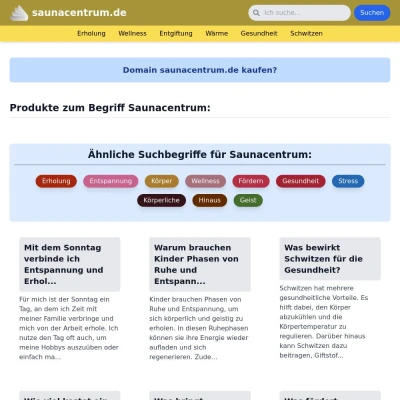 Screenshot saunacentrum.de