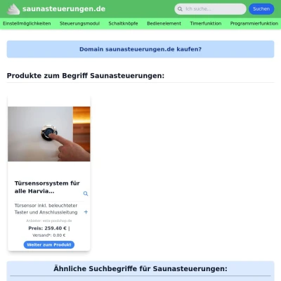 Screenshot saunasteuerungen.de