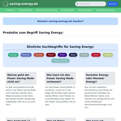 Screenshot saving-energy.de