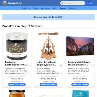 Screenshot savoyer.de