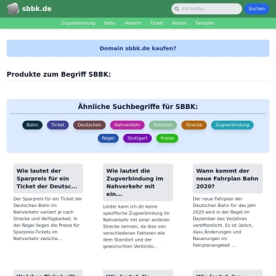 Screenshot sbbk.de