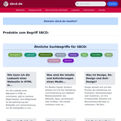 Screenshot sbcd.de