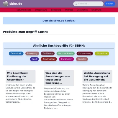 Screenshot sbhn.de