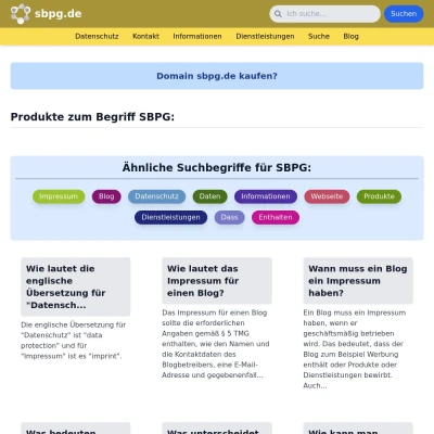 Screenshot sbpg.de