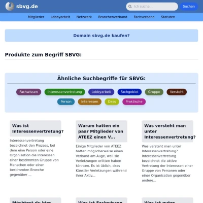 Screenshot sbvg.de