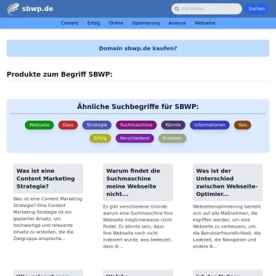 Screenshot sbwp.de