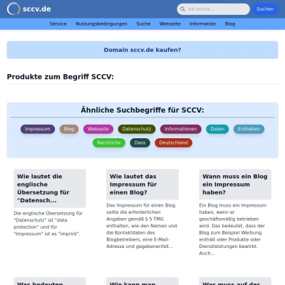 Screenshot sccv.de