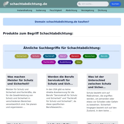 Screenshot schachtabdichtung.de