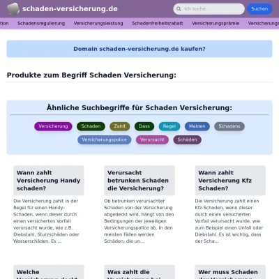 Screenshot schaden-versicherung.de