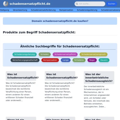 Screenshot schadensersatzpflicht.de