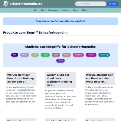 Screenshot schaeferhuendin.de