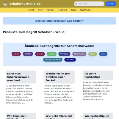 Screenshot schafschurwolle.de
