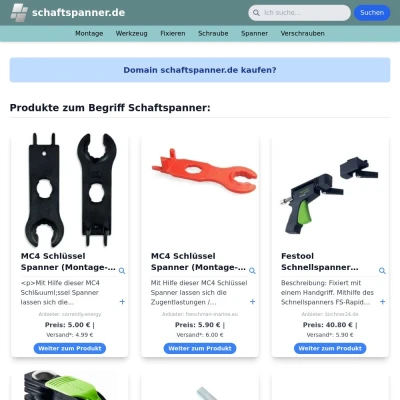 Screenshot schaftspanner.de