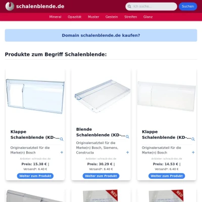 Screenshot schalenblende.de