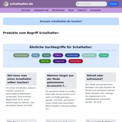 Screenshot schalhalter.de