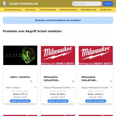 Screenshot schall-isolation.de