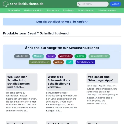 Screenshot schallschluckend.de