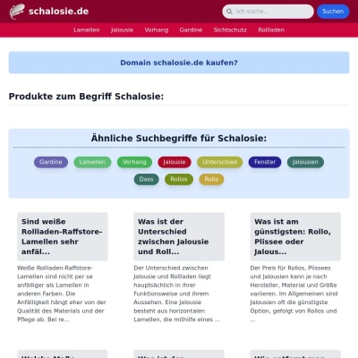 Screenshot schalosie.de