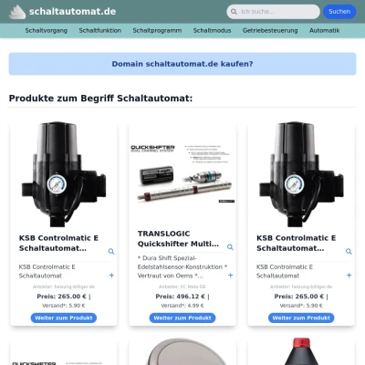 Screenshot schaltautomat.de