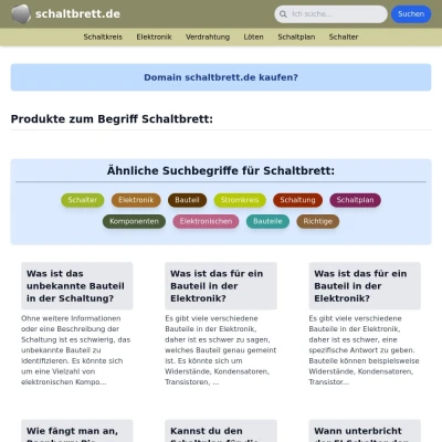 Screenshot schaltbrett.de