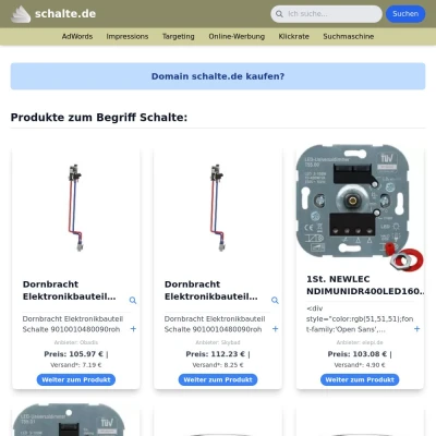 Screenshot schalte.de
