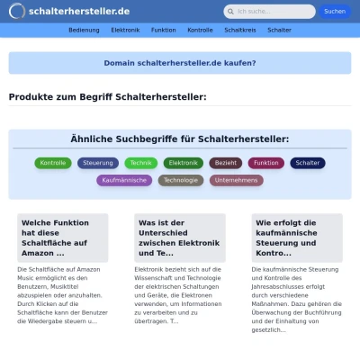 Screenshot schalterhersteller.de