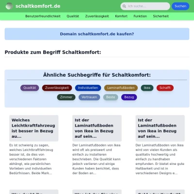 Screenshot schaltkomfort.de