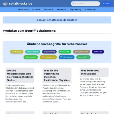 Screenshot schaltnocke.de