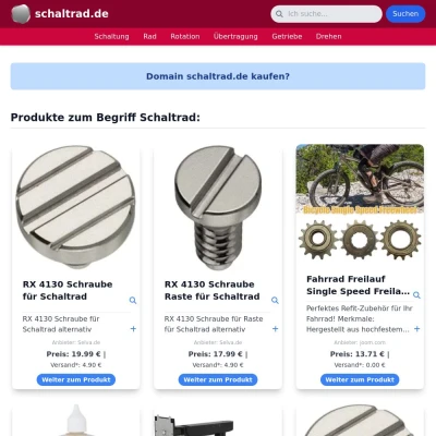 Screenshot schaltrad.de