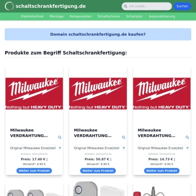 Screenshot schaltschrankfertigung.de