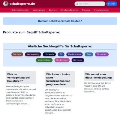 Screenshot schaltsperre.de