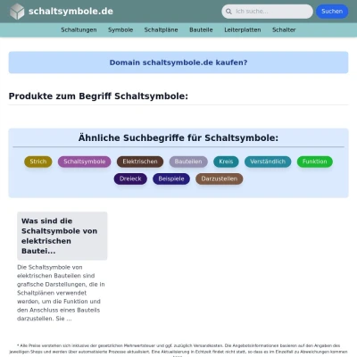 Screenshot schaltsymbole.de