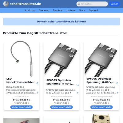 Screenshot schalttransistor.de