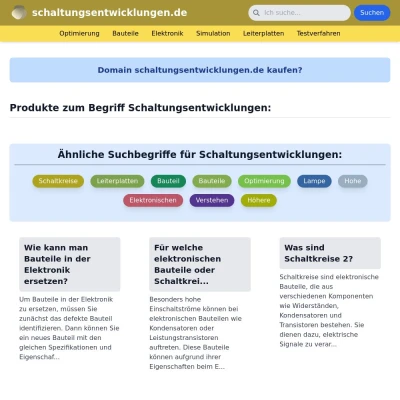 Screenshot schaltungsentwicklungen.de