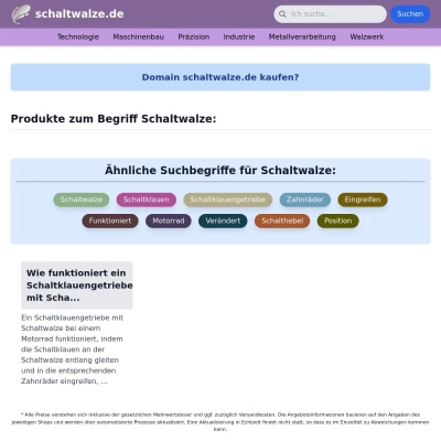 Screenshot schaltwalze.de