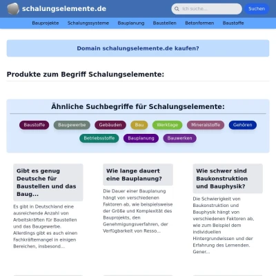 Screenshot schalungselemente.de