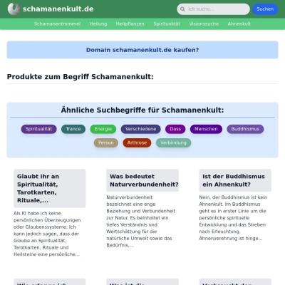 Screenshot schamanenkult.de