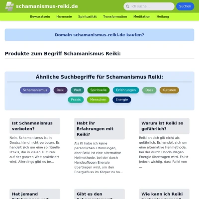 Screenshot schamanismus-reiki.de