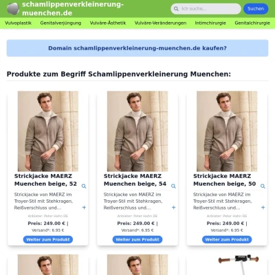 Screenshot schamlippenverkleinerung-muenchen.de