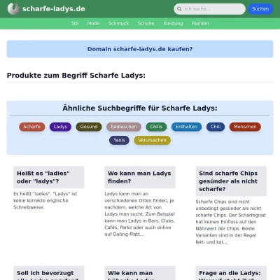 Screenshot scharfe-ladys.de