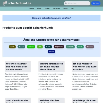 Screenshot scharferhund.de