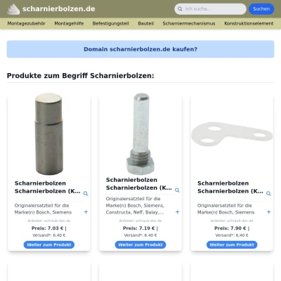 Screenshot scharnierbolzen.de