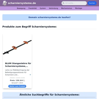 Screenshot scharniersysteme.de