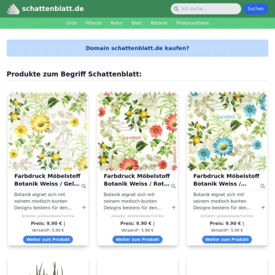 Screenshot schattenblatt.de