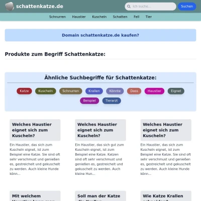 Screenshot schattenkatze.de