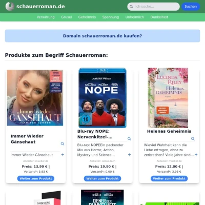 Screenshot schauerroman.de